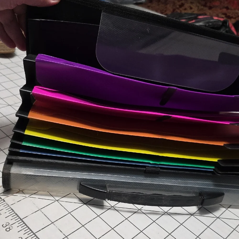 Pendaflex Desk Free Hanging Organizer With Case, 1/3 Tab, 6 Pockets, Letter NWOT